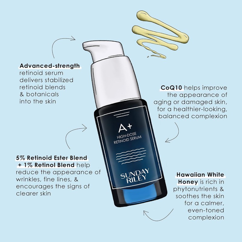 Sunday Riley A+ High-Dose Anti Aging Retinol Serum 0.5oz