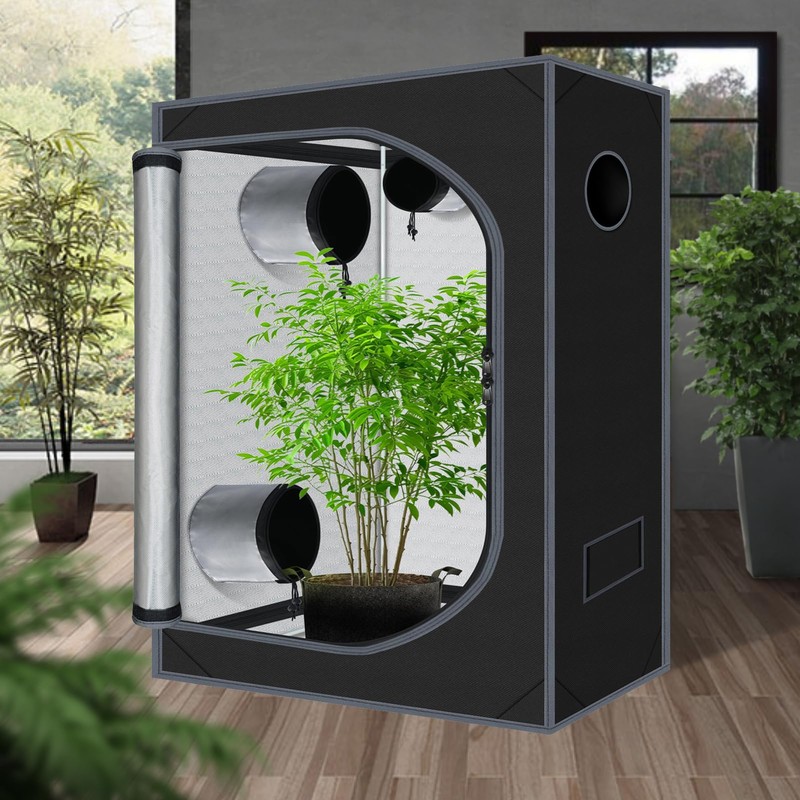 4x2 Grow Tent Plant Tent Dark Room, 600D Mylar Hydroponic