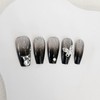 Black see-through handmade nail tips - Oval / 블랙 시스루