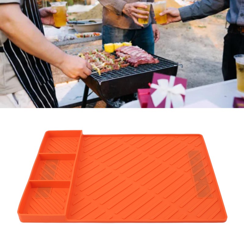 BBQ Grill Mats Magnetic Silicone Grill Baking Tray Resuable Prep
