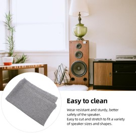 Speaker Cloth Cover, Retro Style Dust Proof 150x50cm Speaker Mesh Grill Fabric, Stereo Mesh Fabric for Speaker Repair, Breathable Scratch Resistant Protective Grille Cover (Grey)