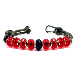 LAMIBEE Golf Beads Count Stroke Score Counter, Durable 550 lbs Paracord String with 10 Beads, Easy Scorekeeping, Hand-Braided with Clip (Red)