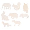 48PCS Animal Wooden Slice DIY Wood Ornaments Blank Decoration Shaped