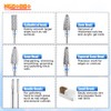 Mgoodoo 6PCS Nail Drill Bits, 3/32'' Efile Nail Drill Bits,