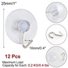uxcell 12pcs Suction Cup Hooks 1 Inch Diameter Wall Hooks