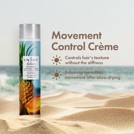 Enjoy Hair Styling Cream - Movement Control Crme for Textured & All Hair Types, 10.1 fl oz, Humidity Resistant, Fragrant, Easy to Apply, Made with Natural Formula.
