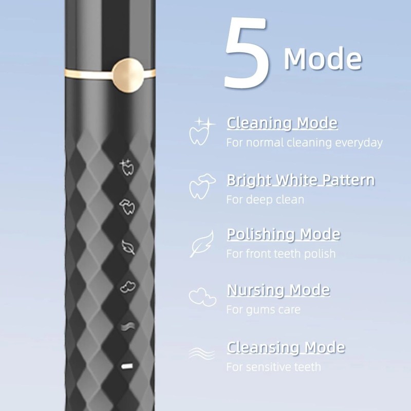 Seapeoa Sonic Electric Toothbrush Equipped with 10 Brush Heads and