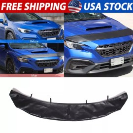 encar88_8 Leather Front Bug Shield Hood Deflector Nose Cover For Subaru WRX / STI 2021-23