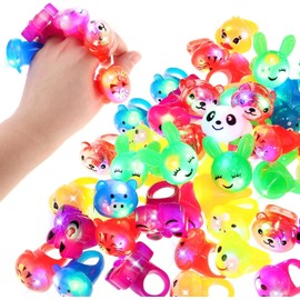 YoXinKau Glowing Ring, Toys, Luminous Toys, 18/27/36 Pieces, Set of 36, Festival, Prize, Children, Festival, Gift, Halloween