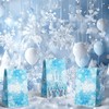32Pcs Snowflake Gift Paper Bags with Stickers, Snowflake Candy Treat