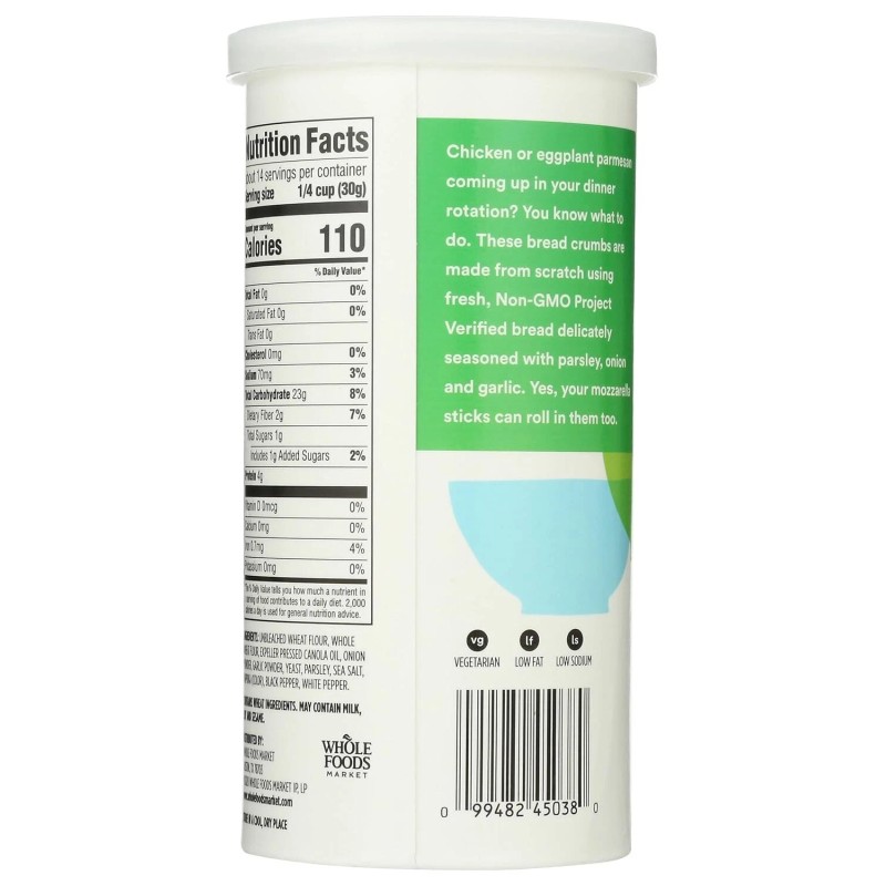 365 by Whole Foods Market, Italian Style Bread Crumbs, 15