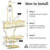 YASONIC Shower Caddy Over Shower Head Never Rust Aluminum Large