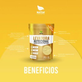 Levadura Nutricional Premium 500 Grs, utilizala como suplemento por su alto contenido en proteinas, vitaminas y aminoacidos o prepara tus alimentos ve