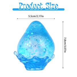 Stress Relief Cube Toy, Soft Blue Cube Sensory Squeeze Ball Fidget Toys Anti-Stress Item Ideal Desk Decorations and Party Favors for Kids & Adults(Strawberry Style)