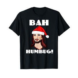 Sarcastic Christmas Spirit Bah Humbug Funny Santa Hat T-Shirt
