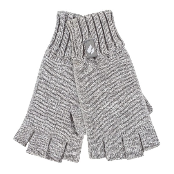 HEAT HOLDERS Ladies Solid Knitted Fingerless Gloves Ideal for Smartphone