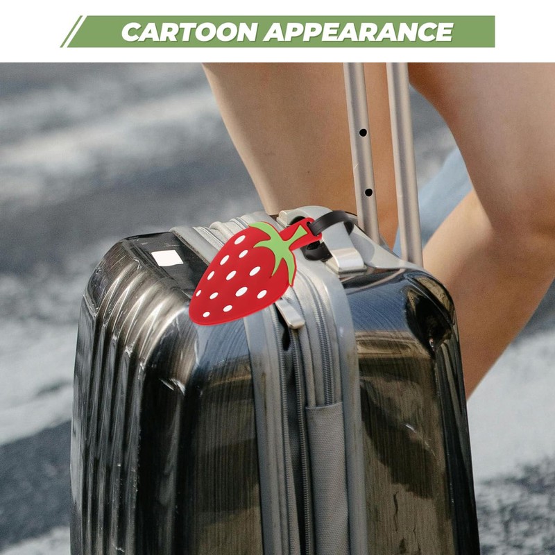 ABOOFAN Luggage Tag, Strawberry Handbag Tag, Luggage Hanging Label Tag,