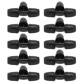 Tee Connector,10Pcs 8/11 Barbed Tee with Lock Pipe Connector 3-Way Adapter Water Pipe Joints for Hose Drip Irrigation System