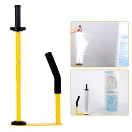 TFCFL 18" to 20" Adjustable Stretch Film Shrink Wrap Dispenser Roller Metal + Rubber Pallet Stretch Film Packing Machine Adjustable Height from 45-50CM for Pallet Stretch Film Dispenser