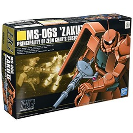 Bandai Spirits HGUC Mobile Suit Gundam MS-06S Char's Custom Zaku II 1/144 Scale Pre-colored Plastic Model