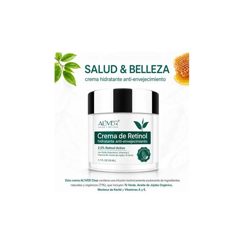 Crema Retinol 2.5% Hidratación Y Luminosidad Piel 50 Ml
