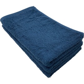 Cottontown Supima Cotton Face Towel, Navy Blue, 13.4 x 33.5 inches (34 x 85 cm), Set of 3, 100% Cotton, Towel, Medium Thick