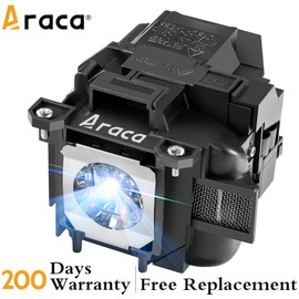 Araca ELPLP78 Replacement Projector Lamp with Housing for Epson EX7230 EX5220 EX7235 VS230 EX7220 EX3220 EX5230 VS335W EX6220 VS330 EB-S18 /PowerLite HOME CINEMA 2030 2000 1222 X17 S18+ S17 Economical