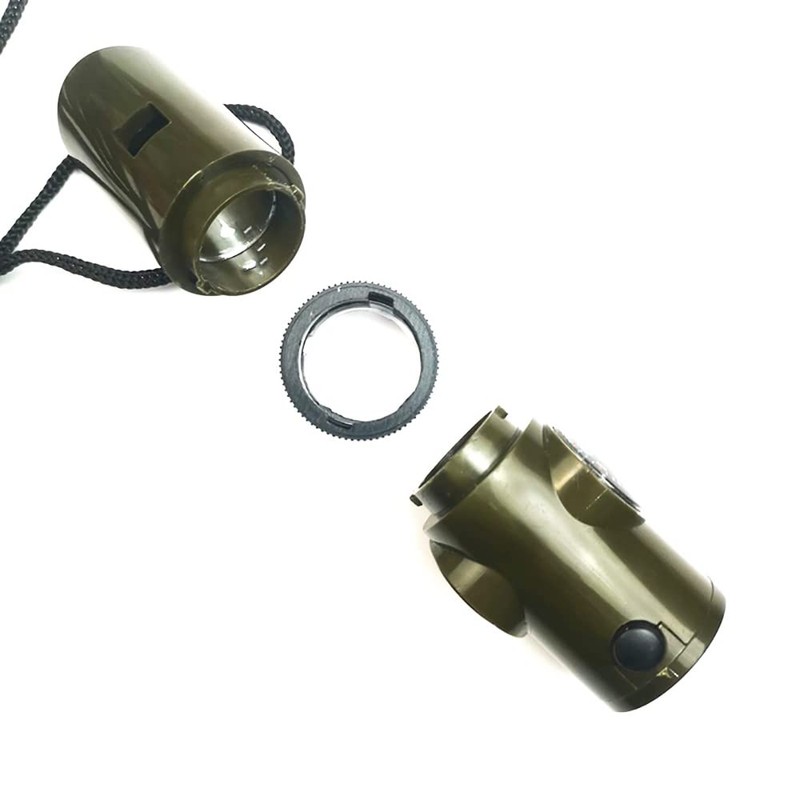 VOANZO 7 in 1 Survival Whistle Hiking Whistle Camping Kit