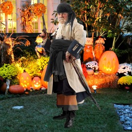 Pirate Head Scarf Hat, Waist Belt Headband - Soft Cosplay Accessory for Dress Up Parties, Stage Performances, and Role-Playing