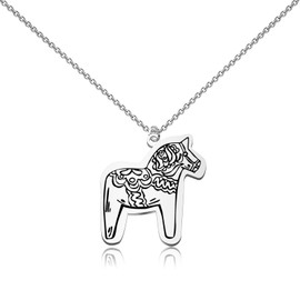 Swedish Dala Horse Necklace Sweden Gift Essence of Europe Gift Swedish Souvenir Gift (Dala horse Ne CA)