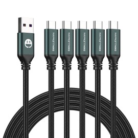 5Pack 10ft USB C Cable, Extra Long USB A to USB-C 10foot Type C Fast Charging Cable Compatible Galaxy S10 20 9 8 Plus a10e,Braided Rapid Charger Cord for Note 10 9 8,LG V50 V40 G8 G7(Green)