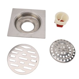 Floor Drain Odor Proof Square Stainless Steel 11CM Anti Clogging Magnetic Suction Core Shower Floor Drain for 50MM 75MM Pipe