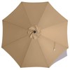 MASTERCANOPY Patio Umbrella 9 ft Replacement Canopy for 8 Ribs-Khaki