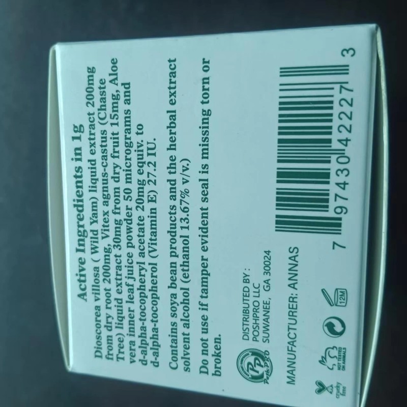 Creme ANNAS Wild Yam Cream, Wild Yam Cream Organic for