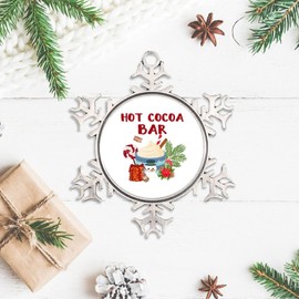 DOREENABE Snowflake Pewter Christmas Ornament Seychelles Keepsake Metal Ornament National Pride Love for Boys Girls Christmas Decoration Gifts for Friends Coworkers Employees Family