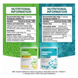 Windboss Probióticos Enzimas Digestivas 2x60 Cápsulas