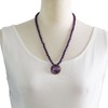 Tamarusan Long Necklace, Purple, Marble, Amethyst, Hitchitite