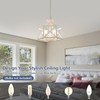ZSDHXi 6-Light Antique White Pendant Light, Modern Farmhouse Chandeliers for
