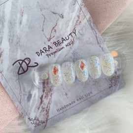 [Handmade Nail Tips] Glitter Glass Nails / [수제네일팁] 글리터 유리알네일