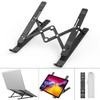 Laptop Stand, Foldable Aluminium Notebook Stand, Height-Adjustable Laptop Stand, Ventilated