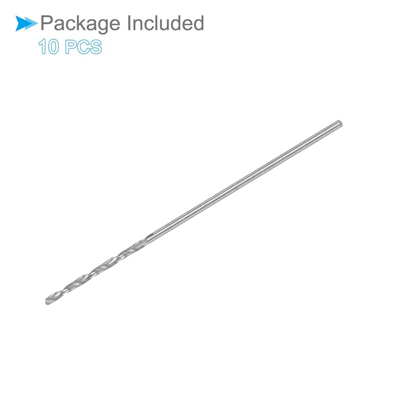 CoCud Micro Drill Bits, 0.8mm Drill Diameter 34mm Total Length,