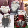 12 Pcs Gnome Faux Fur Beards, Christmas White Beard Dwarf