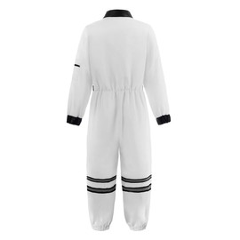 ReliBeauty Space Suit for Kids Astronaut Costume for Kids with Hat,White,4T-4