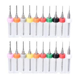 uxcell PCB Drill Bits 0.3mm-1.2mm Tungsten Carbide Rotary Tool Jewelry CNC Engraving Print Circuit Board Micro Drill Bits 1/8 Inch Shank 2 Set (20 Pcs)