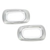 Pair Side LED Marker Light Covers Chrome Bezels Waterproof Heat