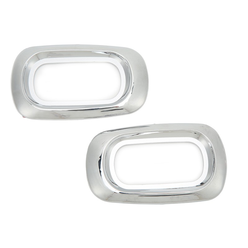 Pair Side LED Marker Light Covers Chrome Bezels Waterproof Heat