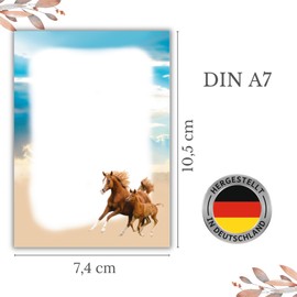 8 Mini Notepads Two Horses Party Bags Guest Gift for Birthday Children's Birthday Wedding Christening Girls (8 Notepads)