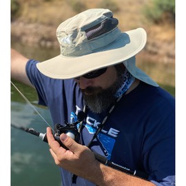 KastKing UPF 50 Boonie Hat Fishing Hat with Removable Neck Flap Sun Hats,Khaki