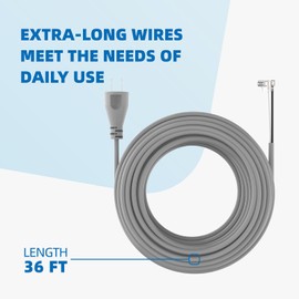 Xinxinlin Vacuum AC Power Cord Compatible with Dyson Upright Vacuum Cleaner DC07 DC14 DC17, for Dyson Replacement Vacuum Power Cord Parts, white