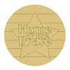 Home of The Brave Design by Lines Cutout Unfinished Wood